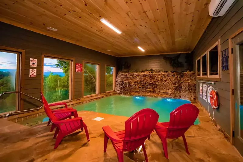 indoor pool at Ridge Top Retreat
