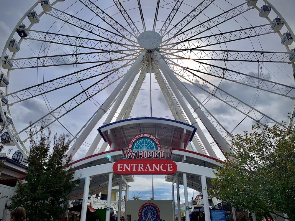 the Great Smoky Mountain Wheel is one of the things at The Island in Pigeon Forge TN