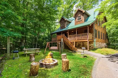 american dream is one of the best Smoky Mountain cabins with fire pits