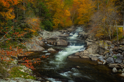 the sinks is one of the top waterfalls in the Smokies you can drive to