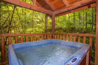 cheap cabin hot tub