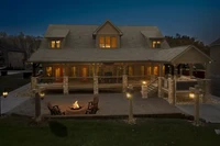 cabin with fire pit