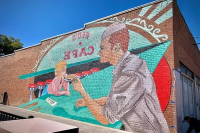 Dolly Mural in downtown Sevierville