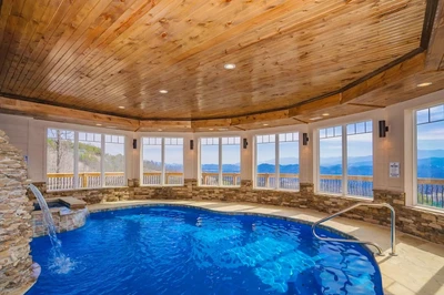 indoor pool during winter