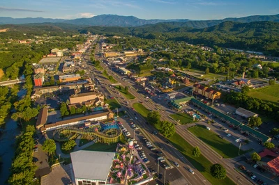 Pigeon Forge from air
