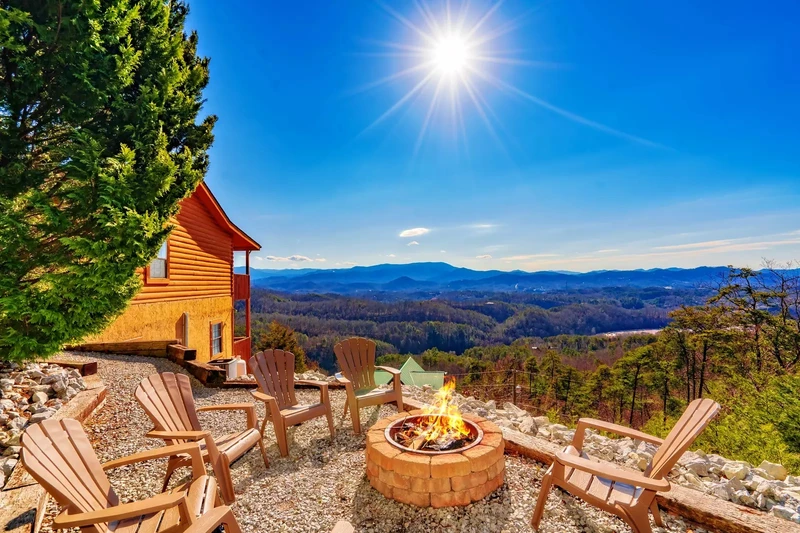 smoky mountain cabin rentals with fire pit
